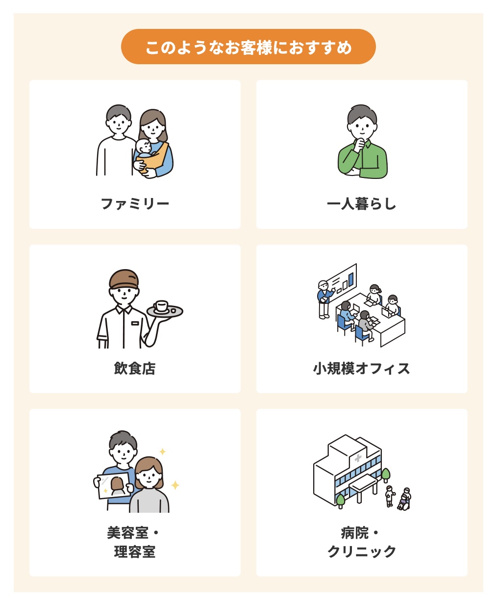 こんなお客様におすすめ